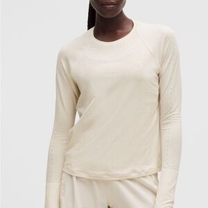 lululemon athletica Long-Sleeve Crewneck Top - Cream